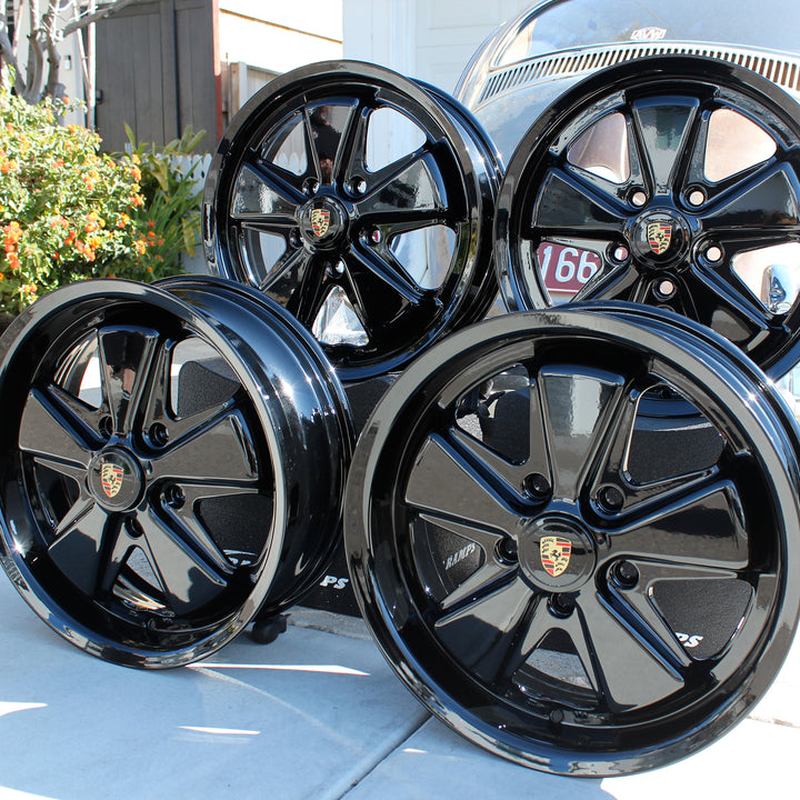 AVW Piano Gloss Black 17 inch VW Fuchs Wheels