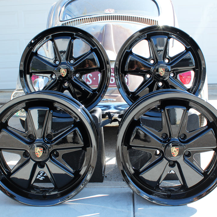 AVW Piano Gloss Black 17 inch VW Fuchs Wheels