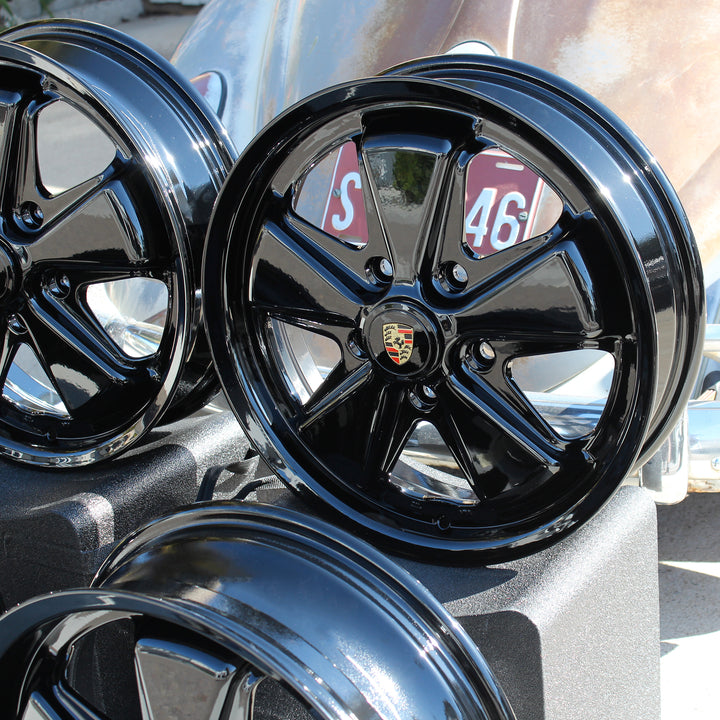 AVW Piano Gloss Black 17 inch VW Fuchs Wheels