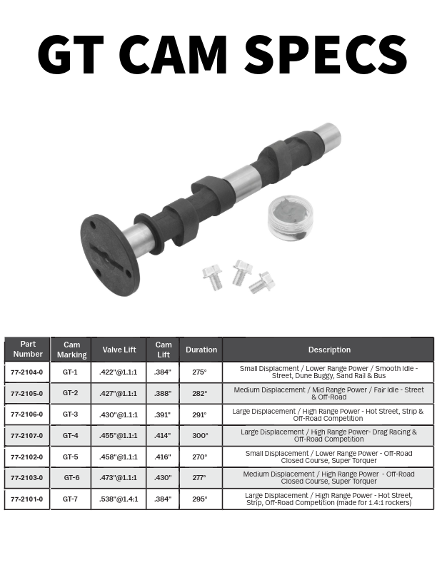 Empi GT-6 VW Street Camshaft
