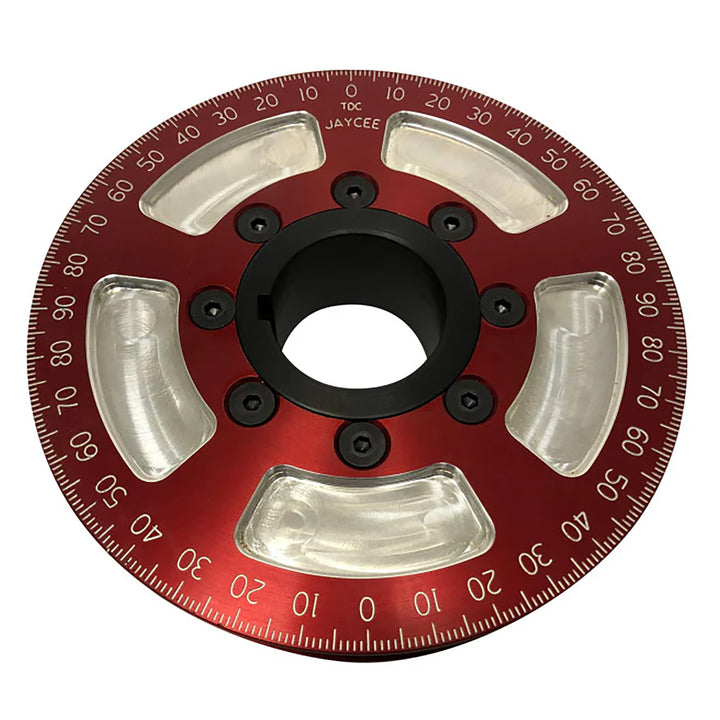 Jaycee VW Billet 5 1/4 Inch Street Power Pulley Red - Aircooled Vintage