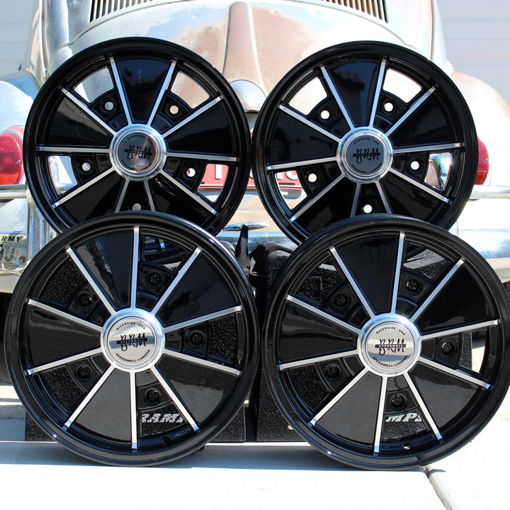 AVW Staggered Black Lip BRM VW Wheels
