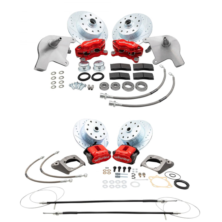Front and rear vw disc brake upgrade package Wilwood