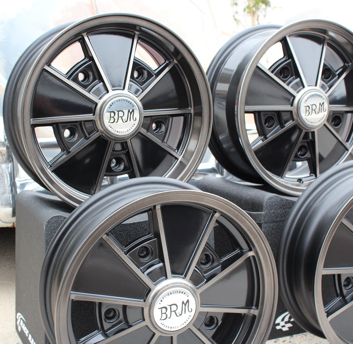 Staggered Magnesium Finish VW BRM Wheel set