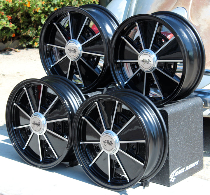 AVW Staggered Black Lip BRM VW Wheels