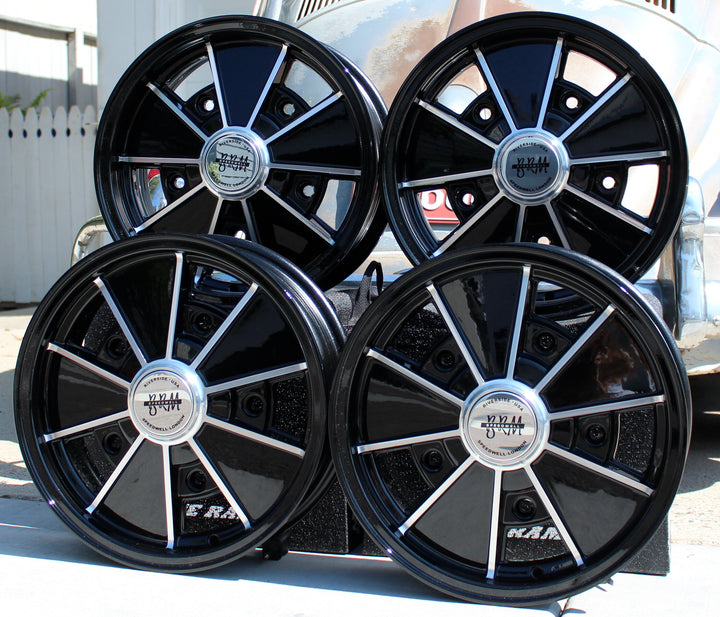 AVW Staggered Black Lip BRM VW Wheels