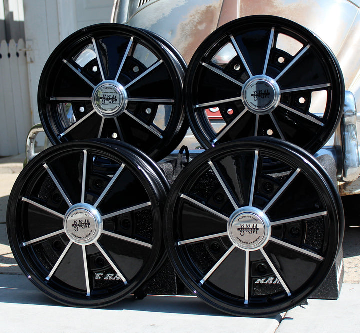 AVW Staggered Black Lip BRM VW Wheels