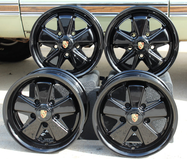 AVW Piano Gloss Black VW Fuchs Wheel Set