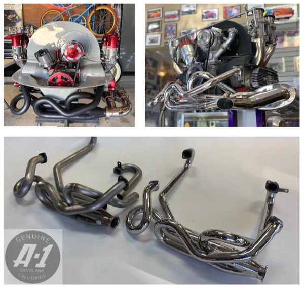 A1 Exhaust Sidewinder J pipe Headers for VW Bug Bus