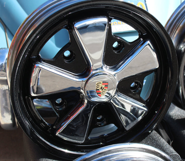 Black Lip Chrome and Detailed 5x205 Fuchs Wheels