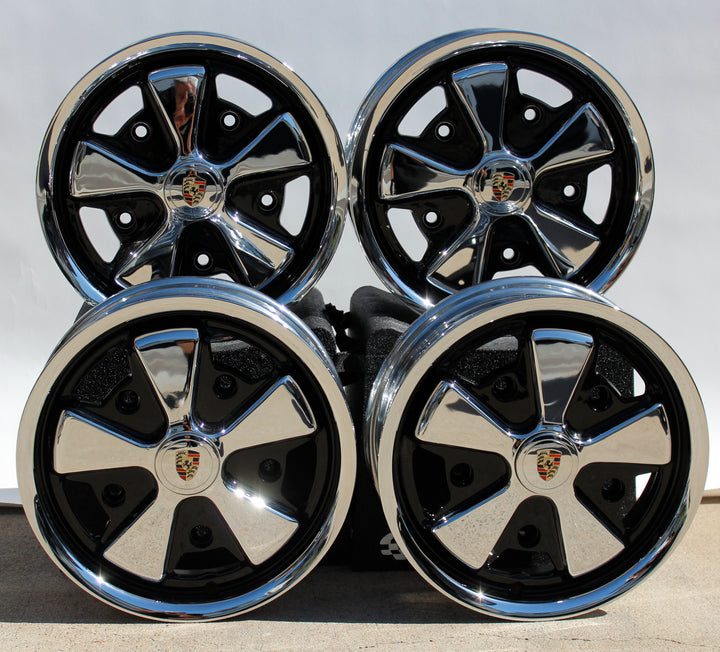 Wide 5 x205 VW Chrome And Detailed Fuchs Wheels