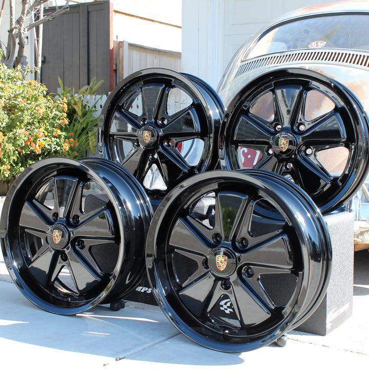 AVW Piano Gloss Black 17 inch VW Fuchs Wheels