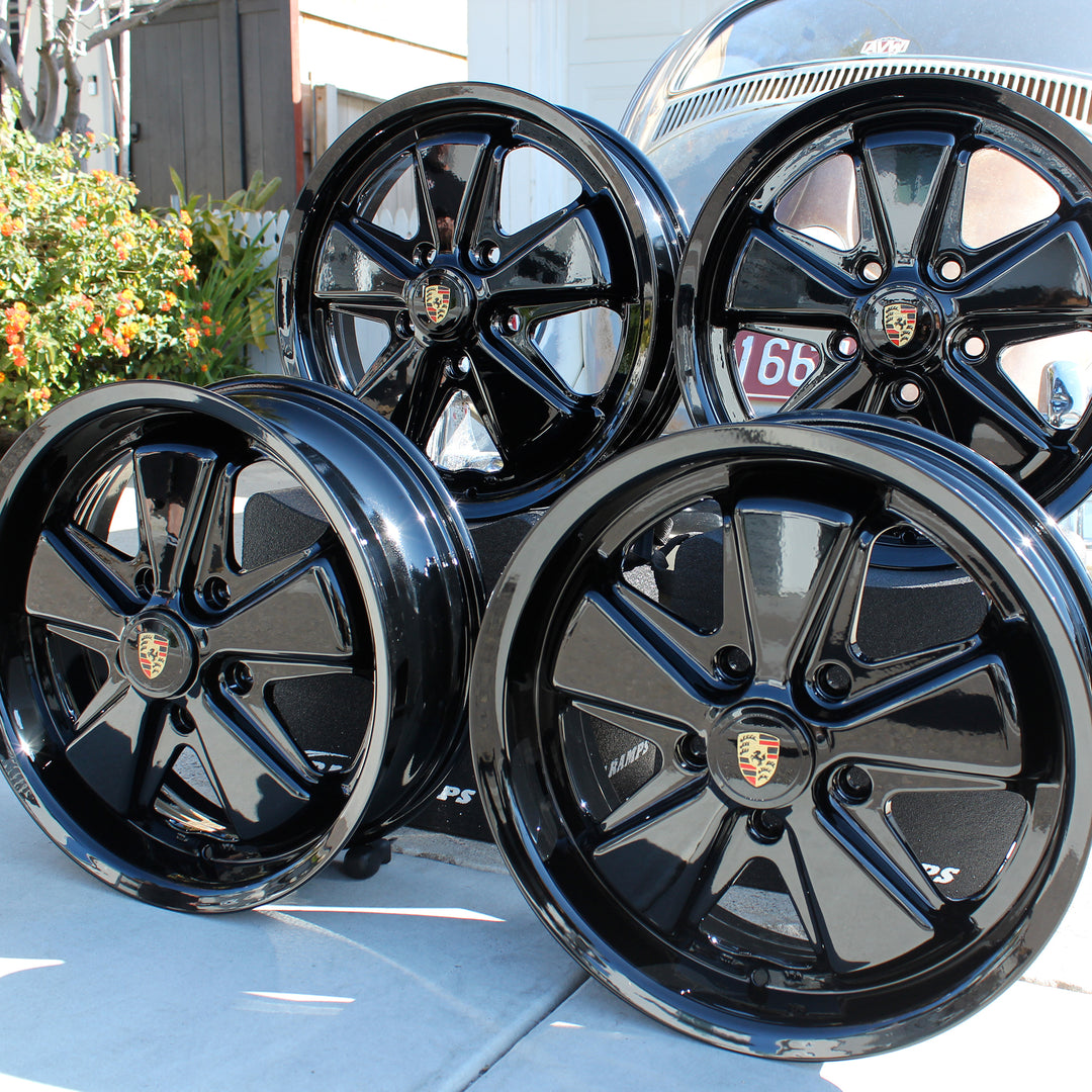 AVW Piano Gloss Black 17 inch VW Fuchs Wheels