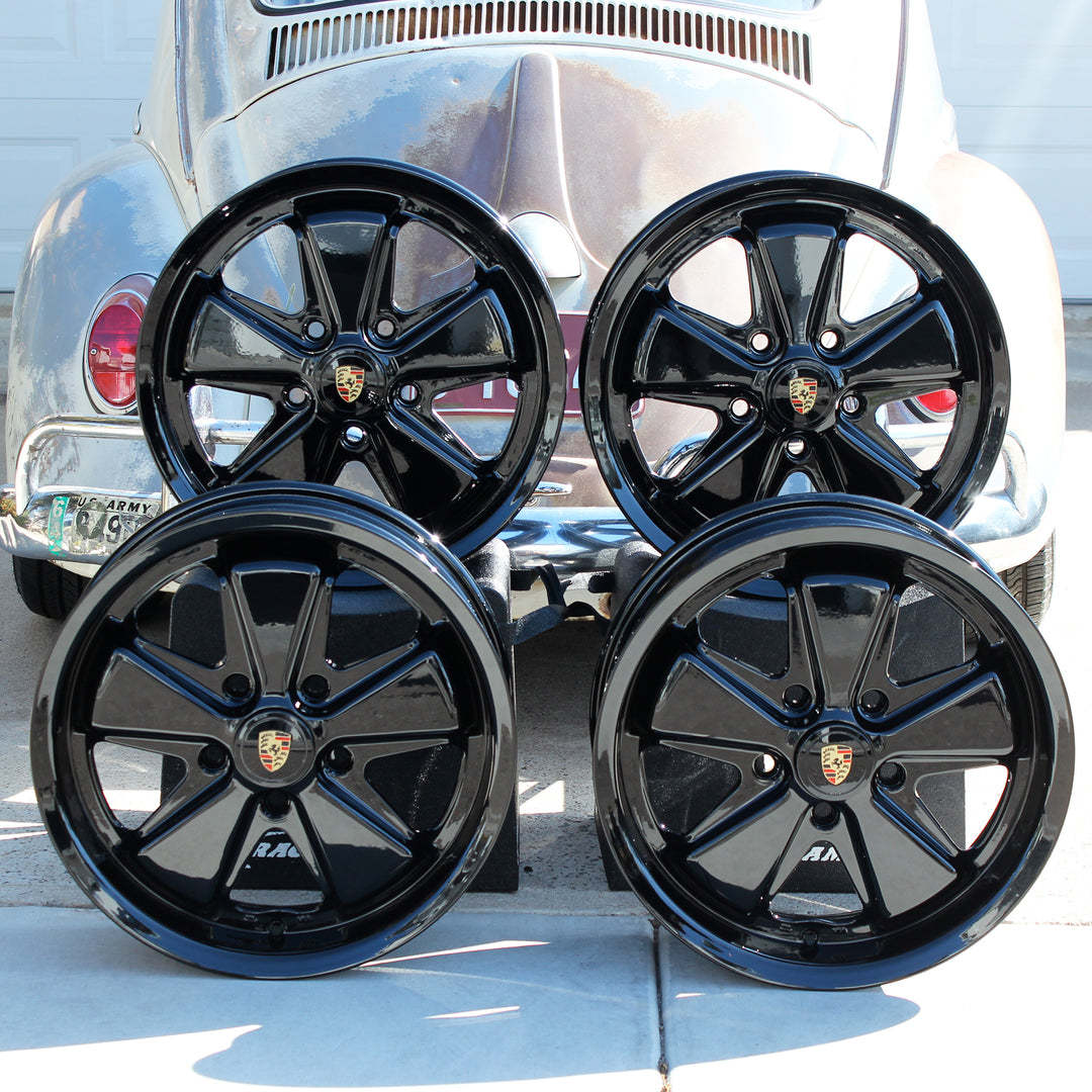 AVW Piano Gloss Black 17 inch VW Fuchs Wheels