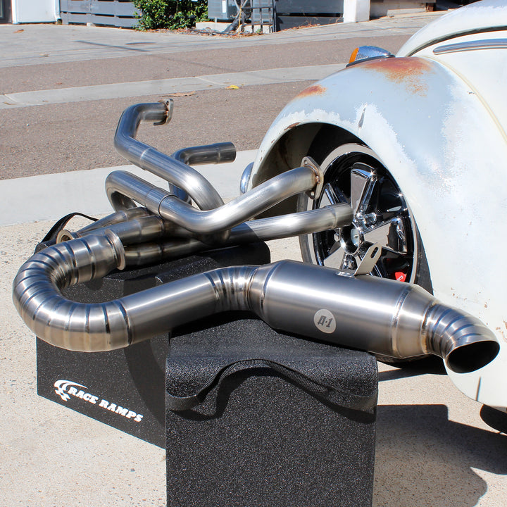A1 Real Street Header and Titanium Tiger Tail Bullet Muffler