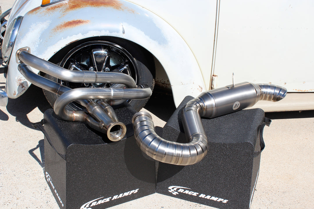 A1 Real Street Header and Titanium Tiger Tail Bullet Muffler