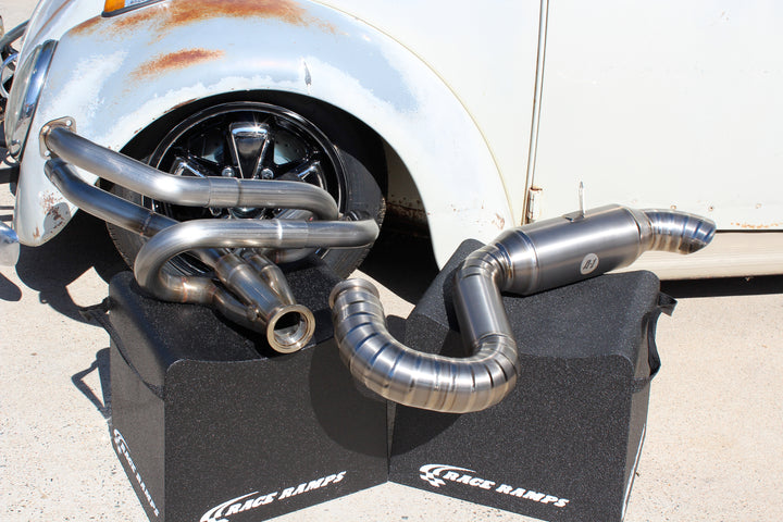 A1 Real Street Header and Titanium Tiger Tail Bullet Muffler