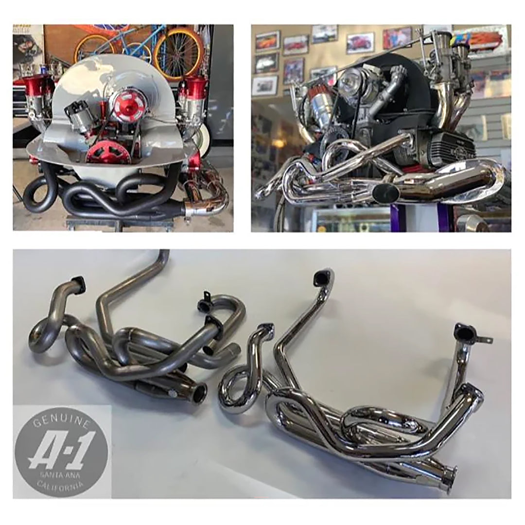 A1 Exhaust Sidewinder J pipe Headers for VW Bug Bus Aircooled vintage works