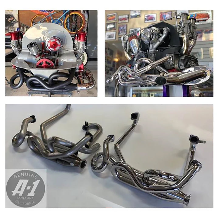 A1 Exhaust Sidewinder J pipe Headers for VW Bug Bus Aircooled vintage works