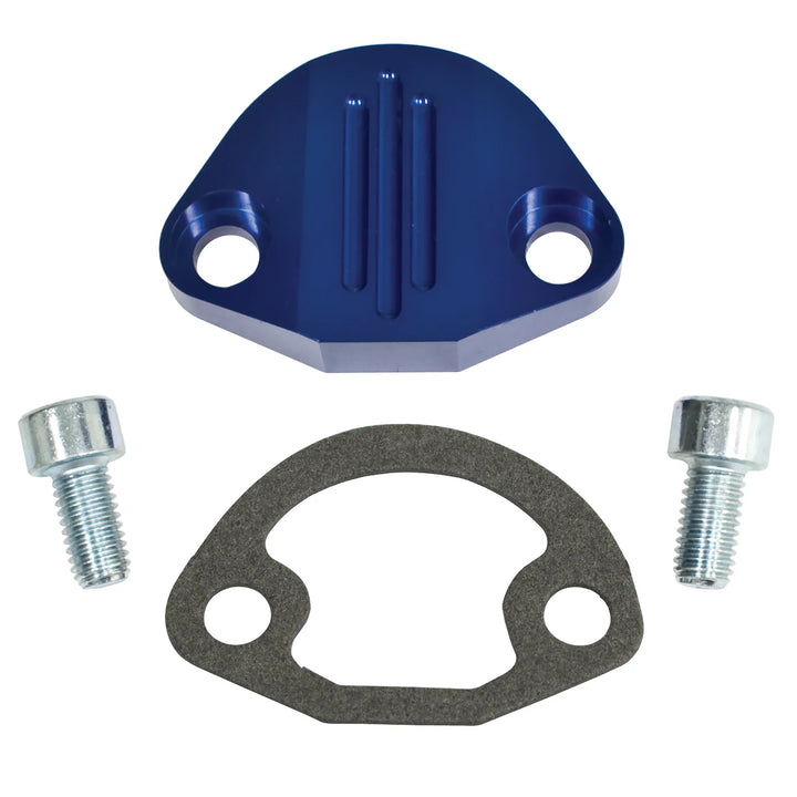 Billet VW Fuel Pump Block Off Blue - Air Cooled Vintage Works