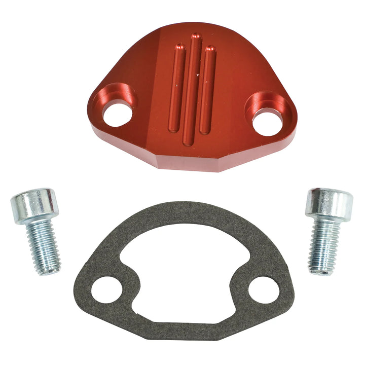 Billet VW Fuel Pump Block Off Red - Air Cooled Vintage Works