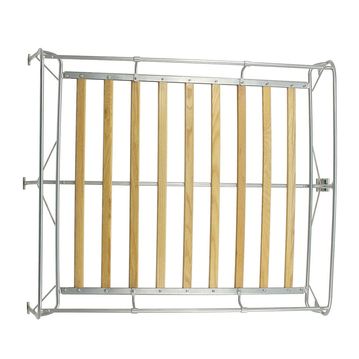 VW Bug Wood Slat Roof Rack Silver Powdercoat