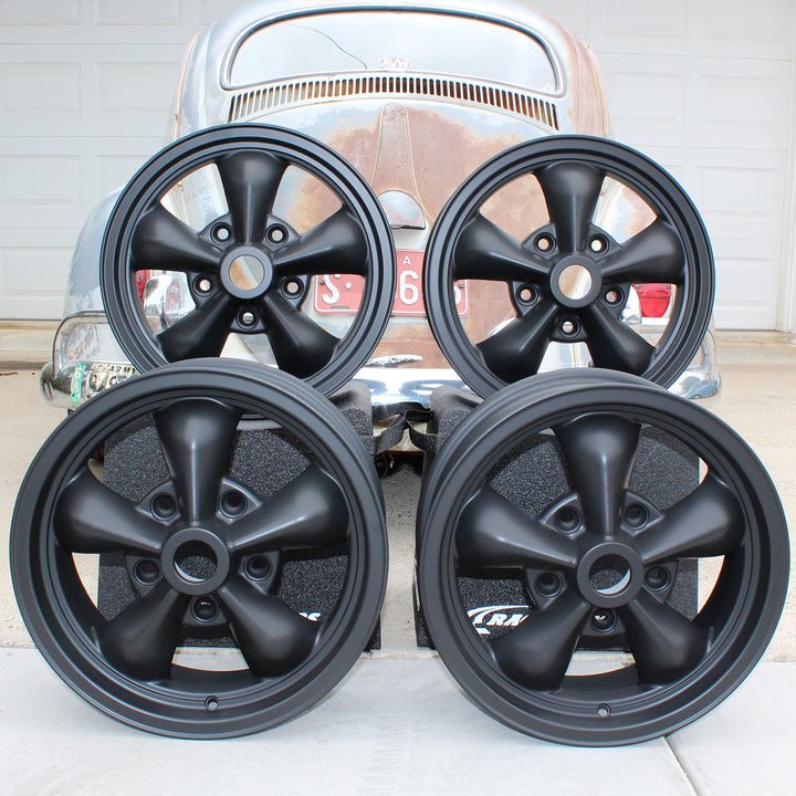 Matte Black Torque Star 2 Staggered VW Wheel Set