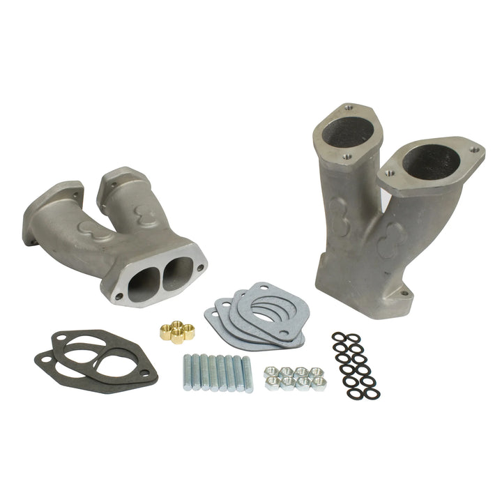 Empi As Cast Match Ported VW Intake Manifolds With NOS Boss For HPMX Carbs  - Air Cooled Vintage Works
