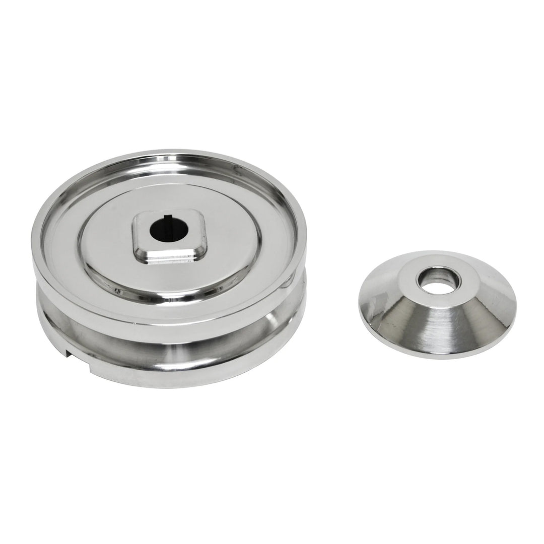 Empi Billet VW Alternator Pulley Silver Polished  - Air Cooled Vintage Works