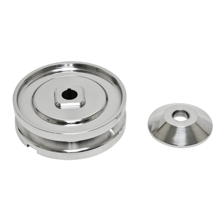 Empi Billet VW Alternator Pulley Silver Polished  - Air Cooled Vintage Works