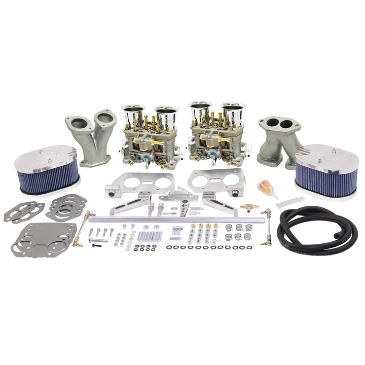 Empi Deluxe Dual HPMX VW Carburetor Kit With Billet Air Cleaners  - Air Cooled Vintage Works