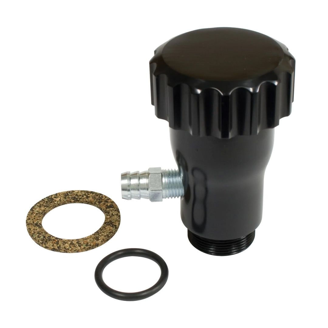 Empi Smooth Flow VW Oil Filler With Grooved Cap Black - Air Cooled Vintage Works