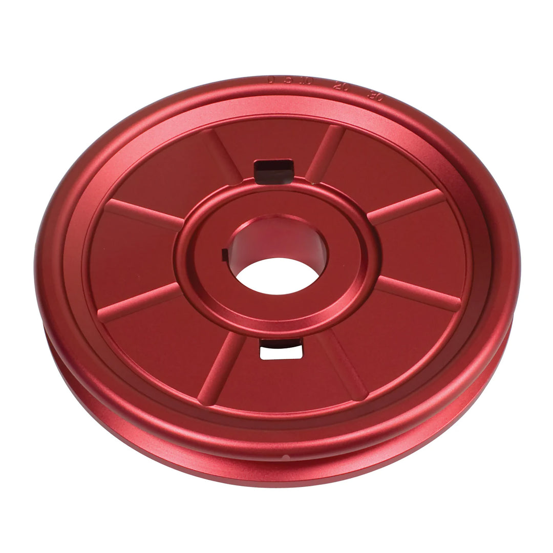 Empi Stock Style Aluminum VW Crank Pulley Red  - Aircooled Vintage Works