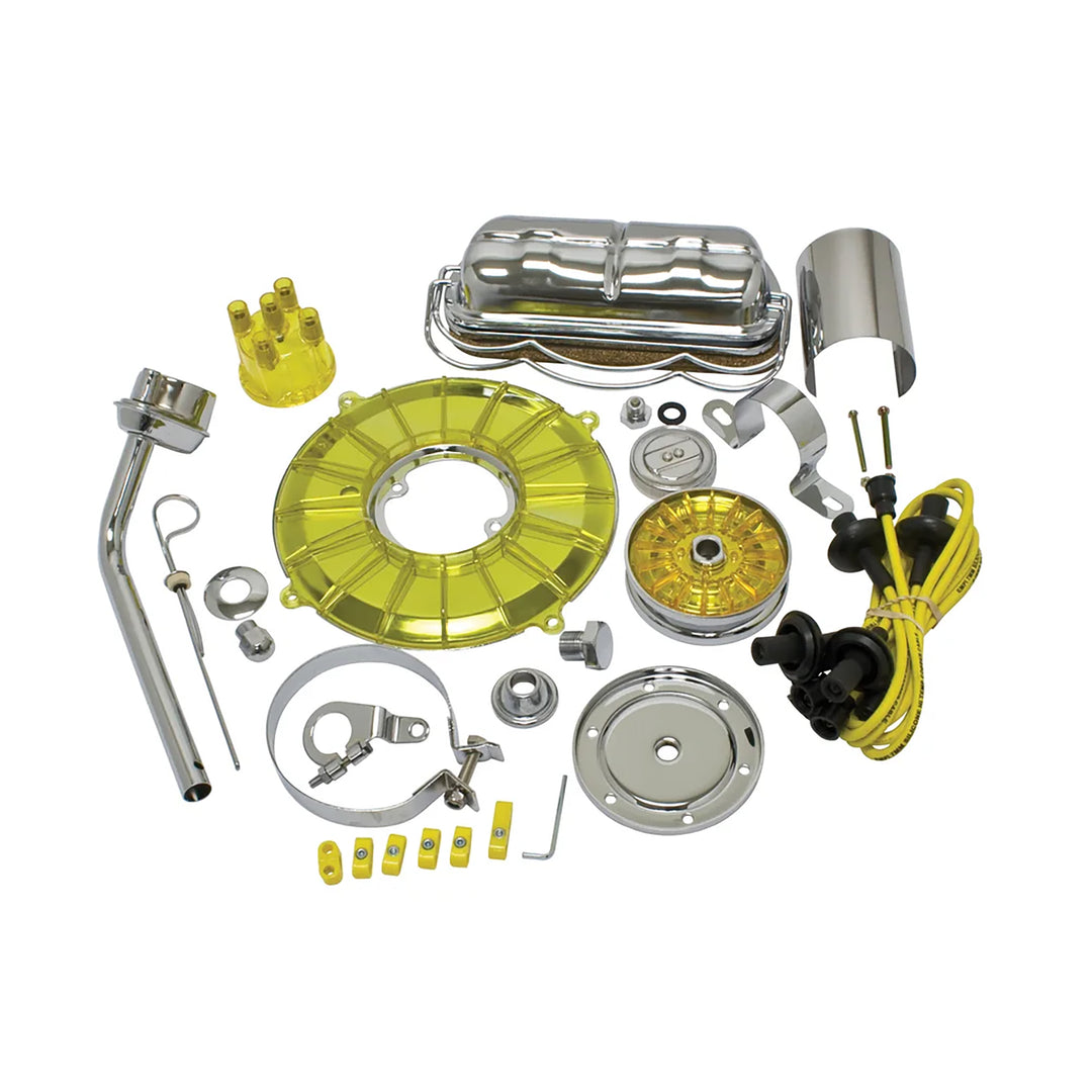Super Chrome and Color Deluxe VW Engine Dress Up Kit  - Air Cooled Vintage Works