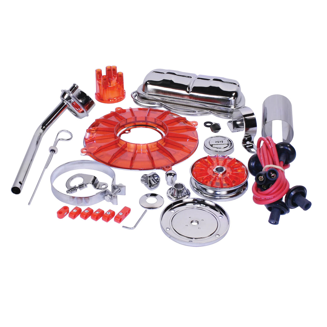 Empi Super Chrome and Color Deluxe VW Engine Dress Up Kit  - Aircooled Vintage Works