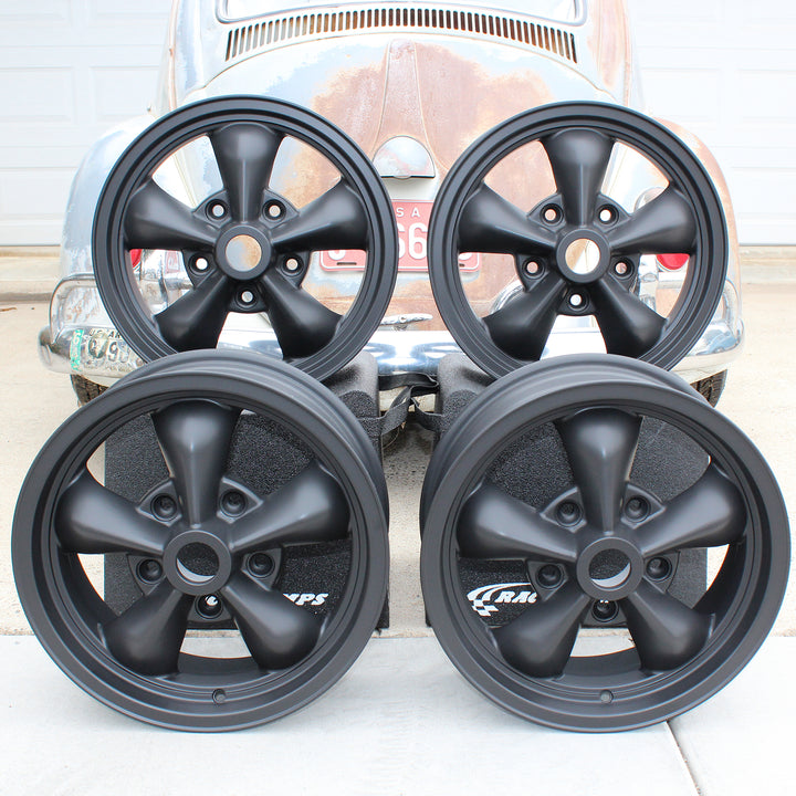 Matte Black Torque Star 2 Staggered VW Wheel Set