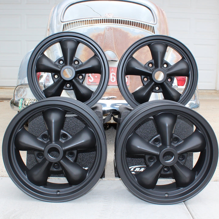 Matte Black Torque Star 2 Staggered VW Wheel Set