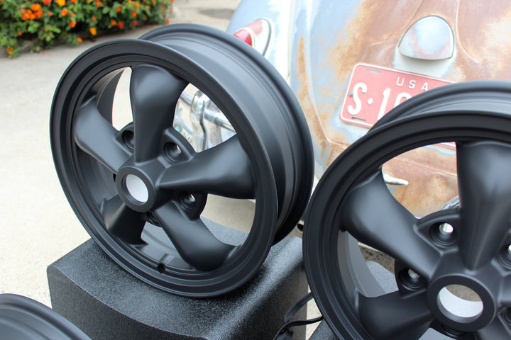 Matte Black Torque Star 2 Staggered VW Wheel Set