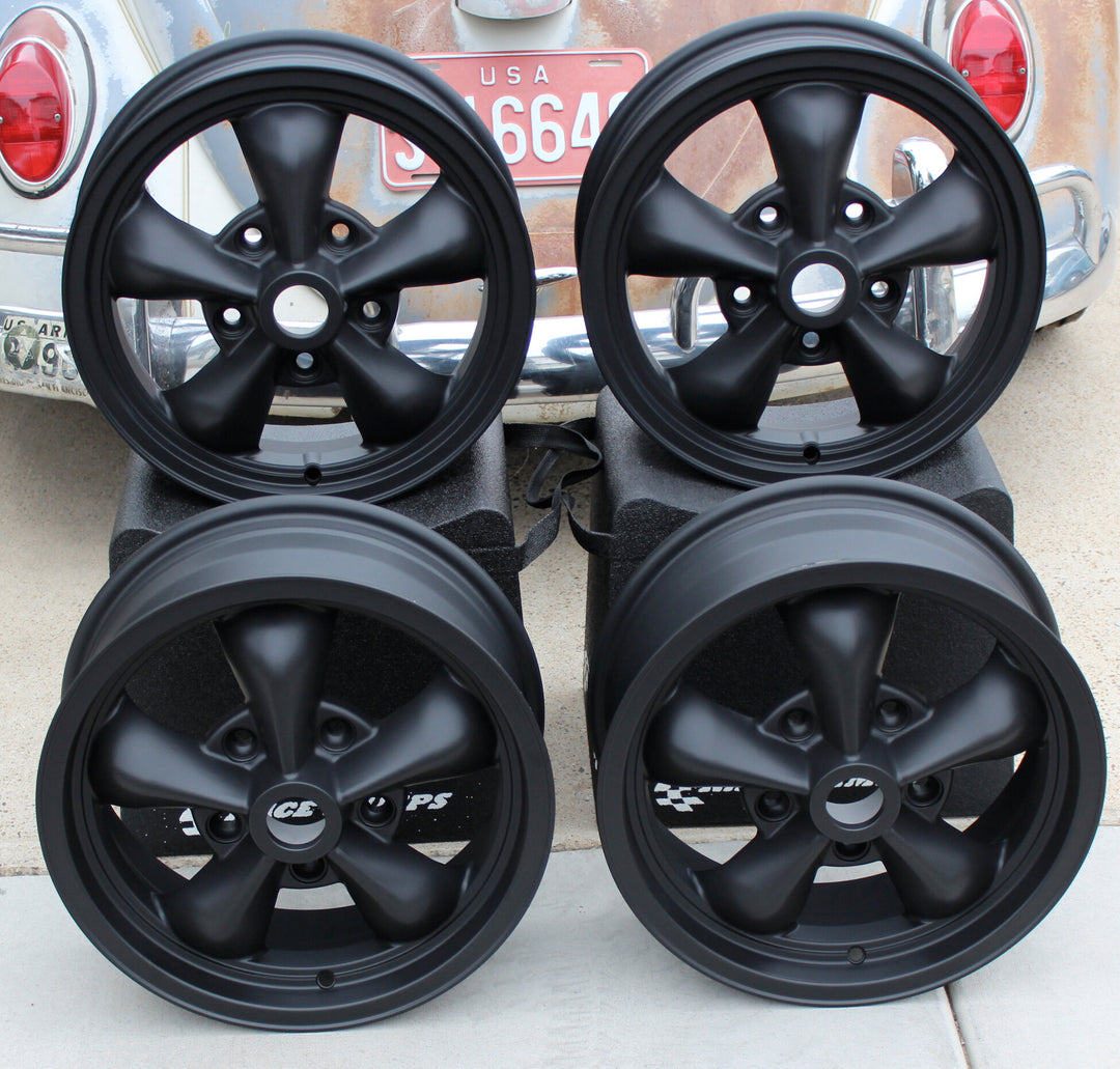 Matte Black Torque Star 2 Staggered VW Wheel Set