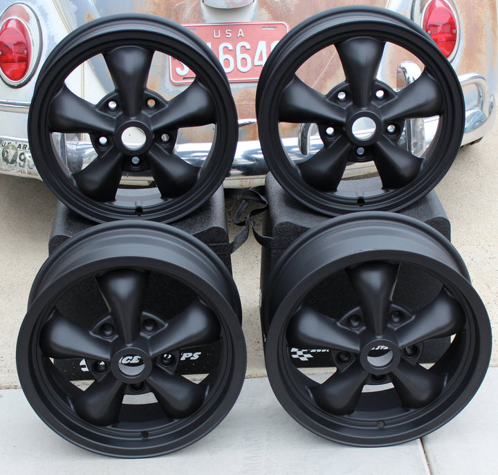 Matte Black Torque Star 2 Staggered VW Wheel Set