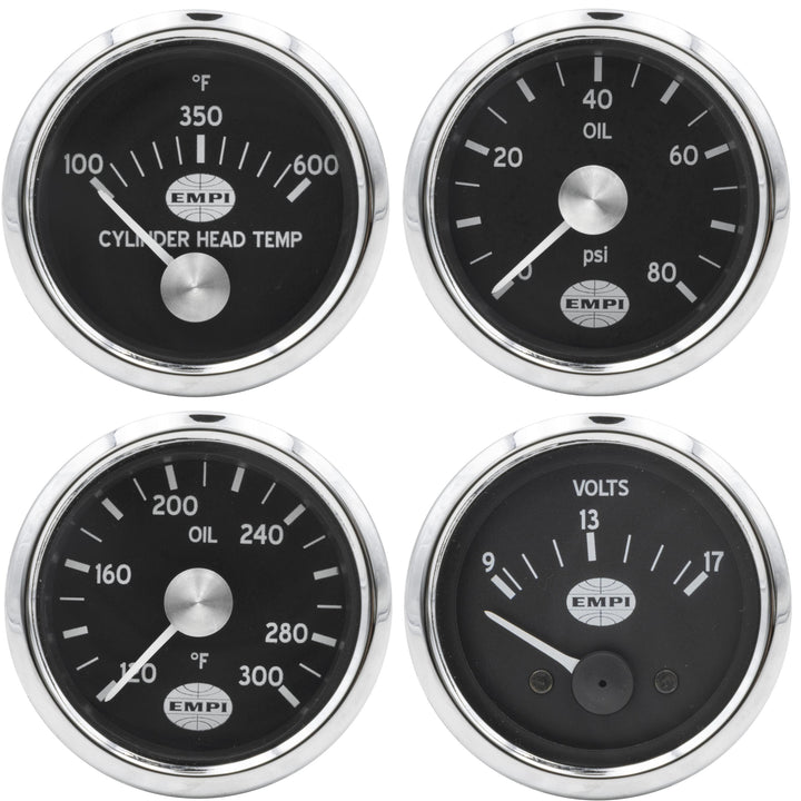 Empi GTV VW Gauges Oil Temp/Pressure/Volt/Head Temp