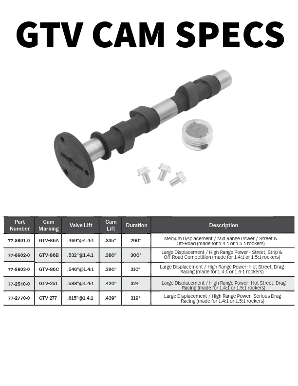 Empi GTV-251 VW Premium Race Camshaft