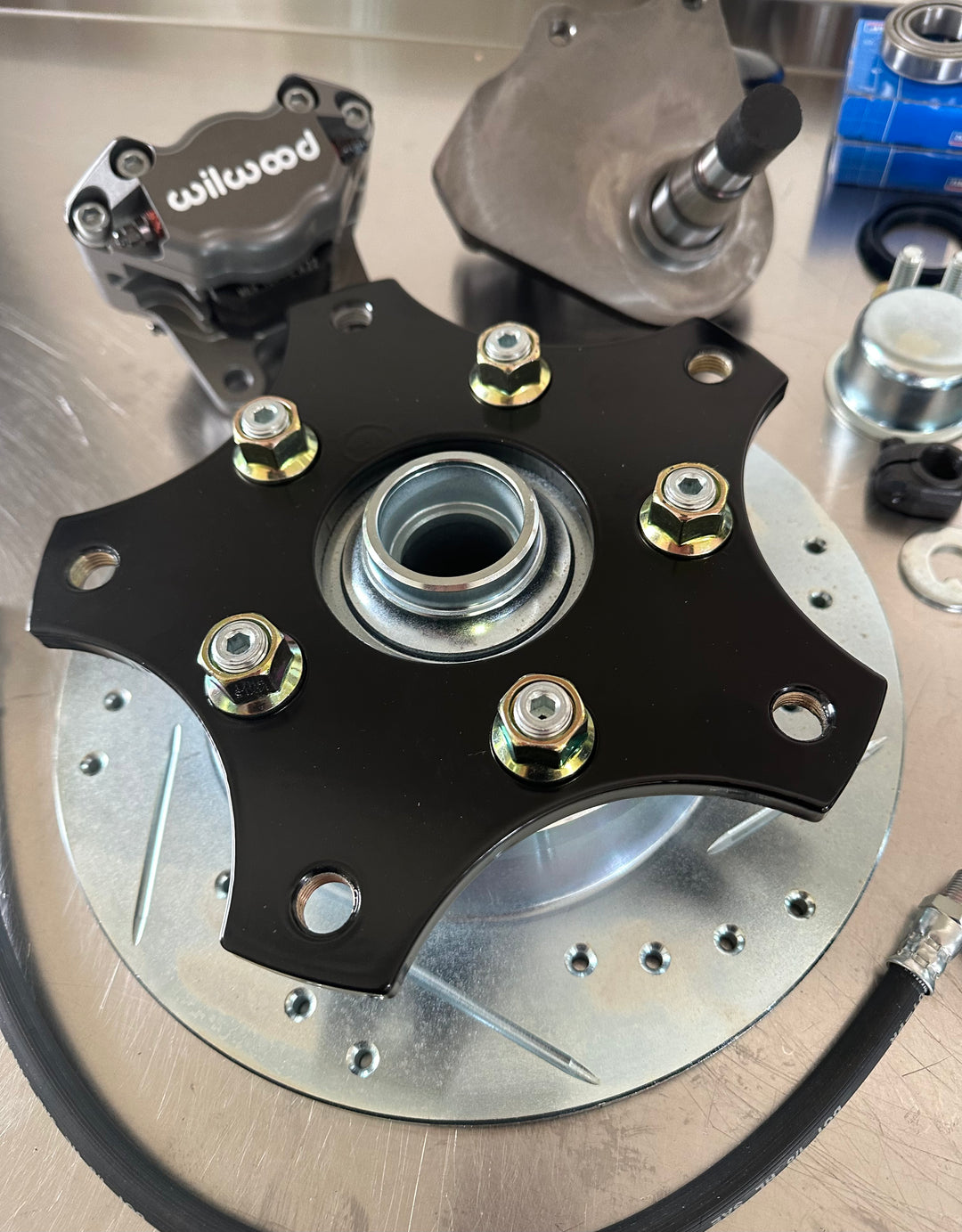 Wilwood 2 Piston Wide 5x205 Drop Spindle Disc Brake Kit For VW Bug