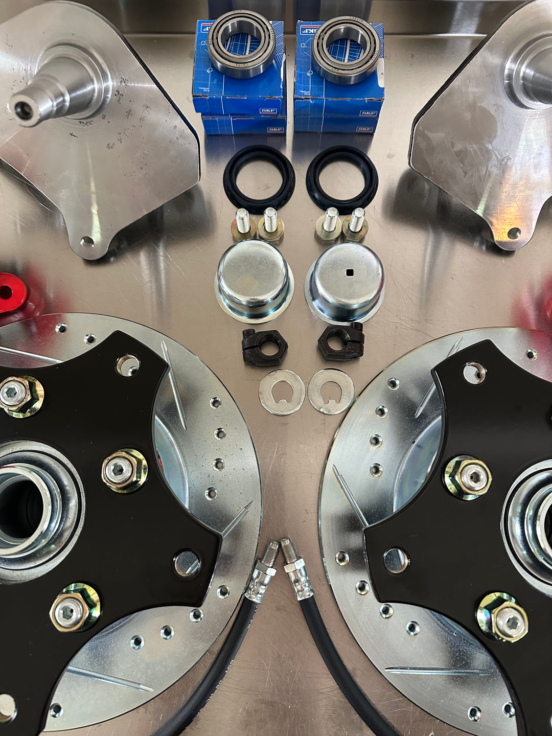 Wilwood 4 Piston Wide 5x205 Drop Spindle Disc Brake Kit for VW Bug