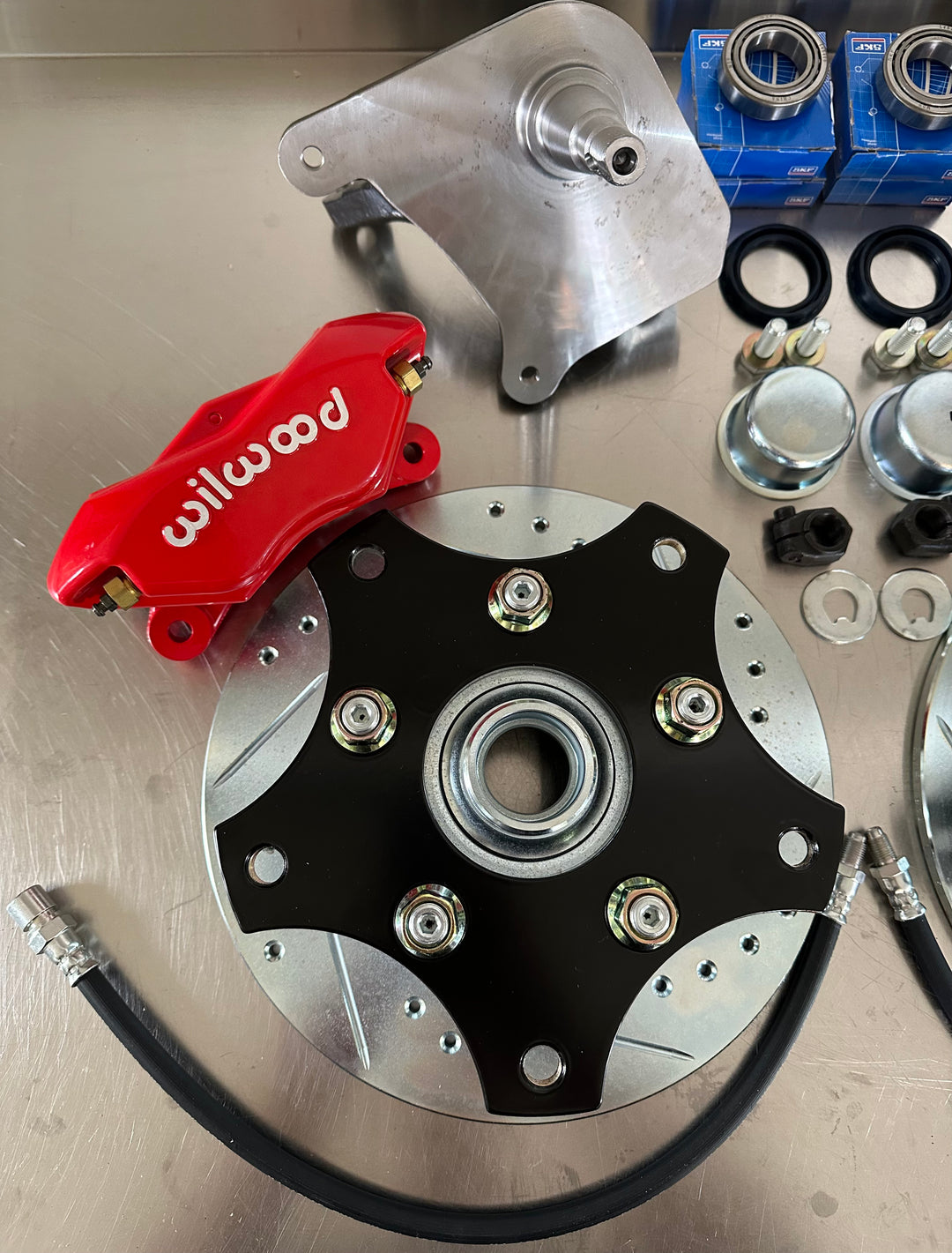 Wilwood 4 Piston Wide 5x205 Drop Spindle Disc Brake Kit for VW Bug