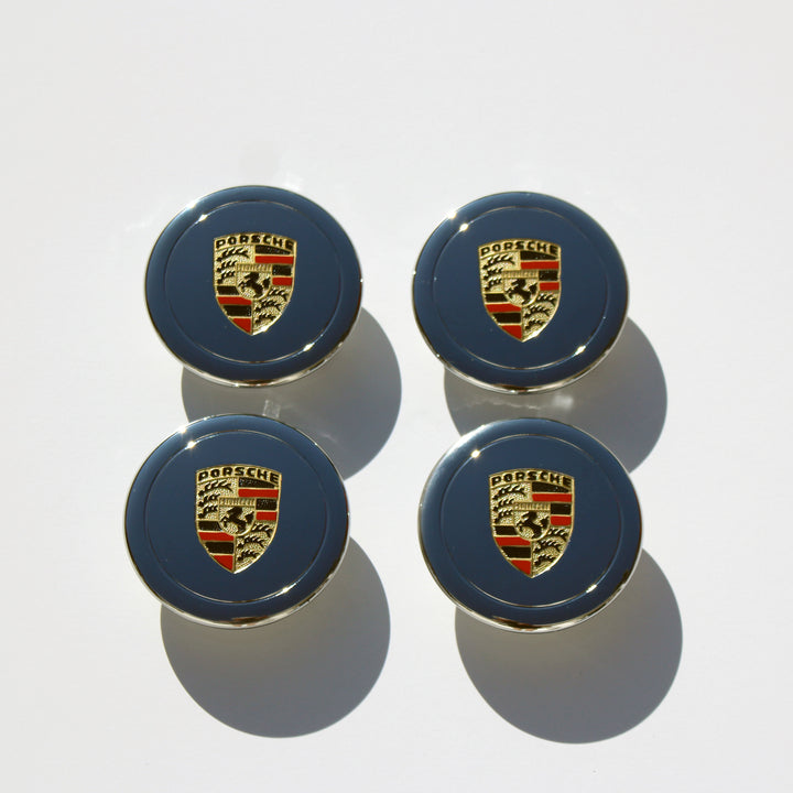 Porsche Early Style 3 Prong Center Cap Set