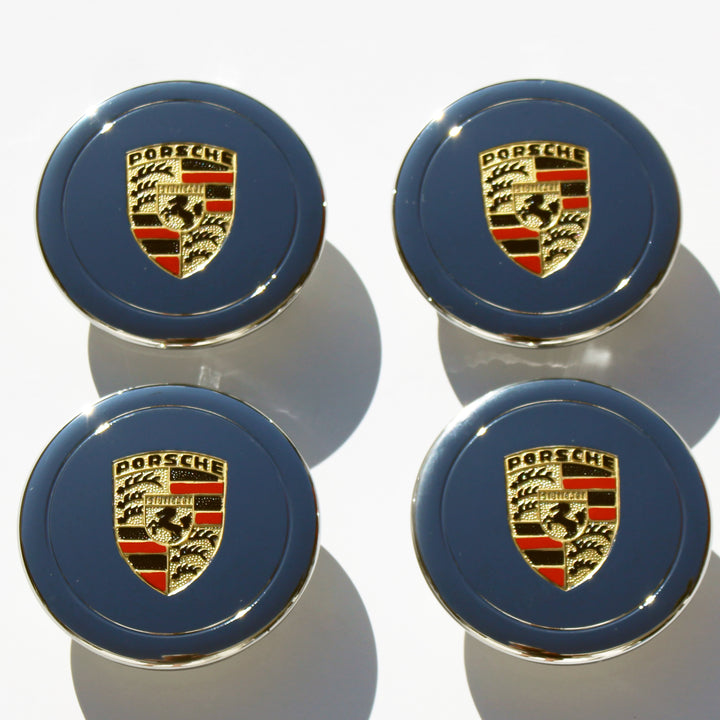 Porsche Early Style 3 Prong Center Cap Set