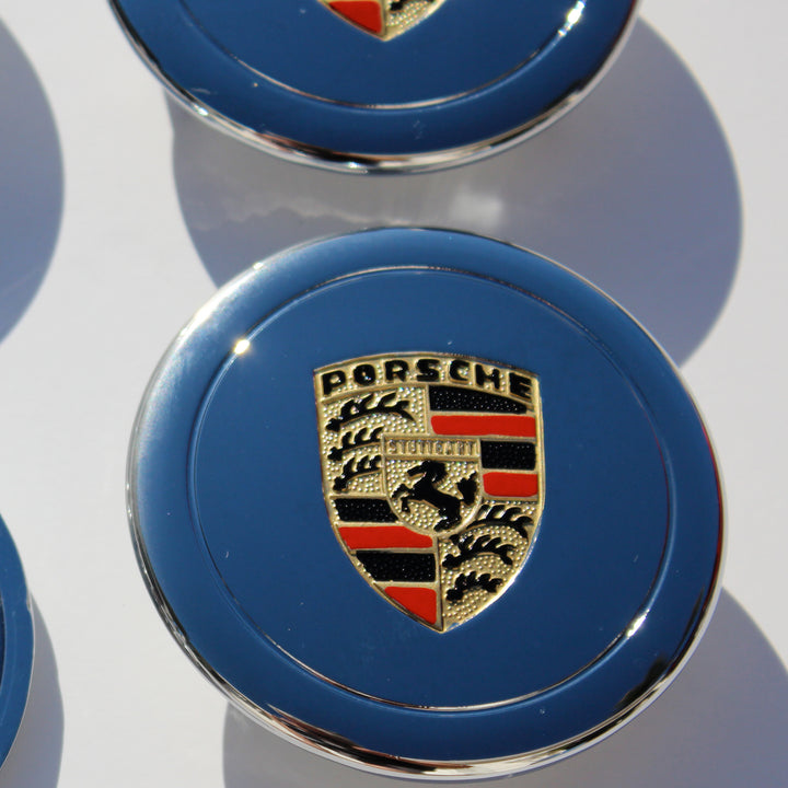 Porsche Early Style 3 Prong Center Cap Set