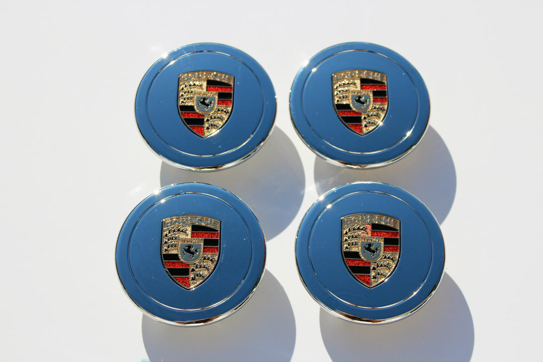 Porsche Early Style 3 Prong Center Cap Set