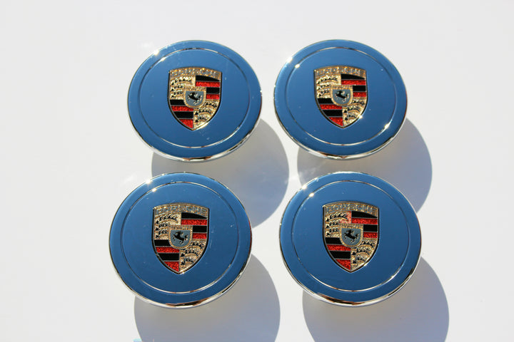 Porsche Early Style 3 Prong Center Cap Set